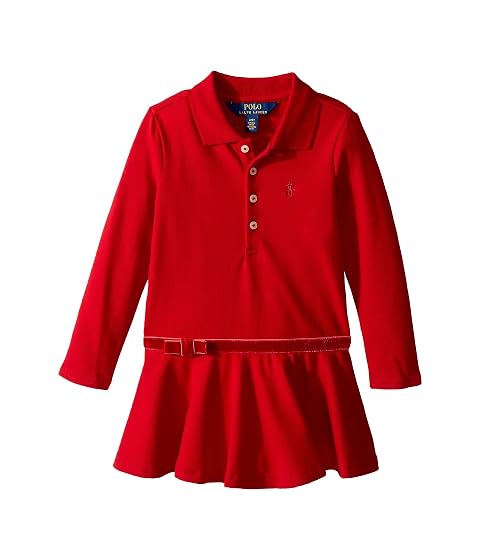 VELVET BOW STRETCH POLO DRESS – BabyShop